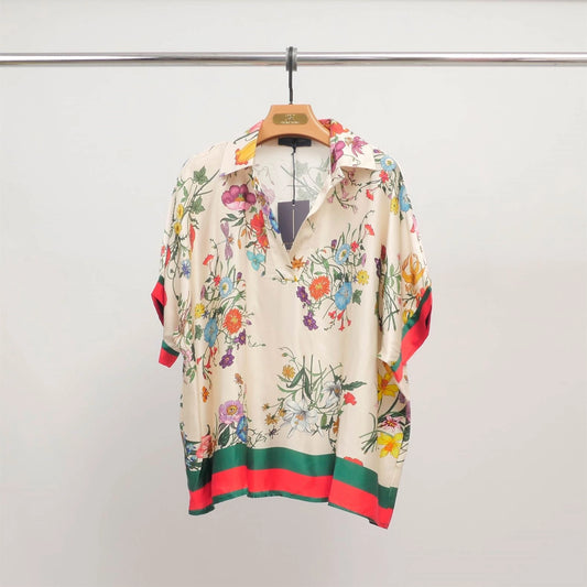 Tunika blommor beige